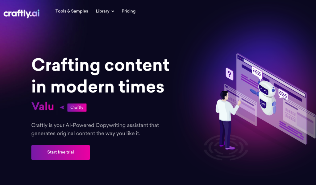 Craftly AI Content Writing Tools and Apps