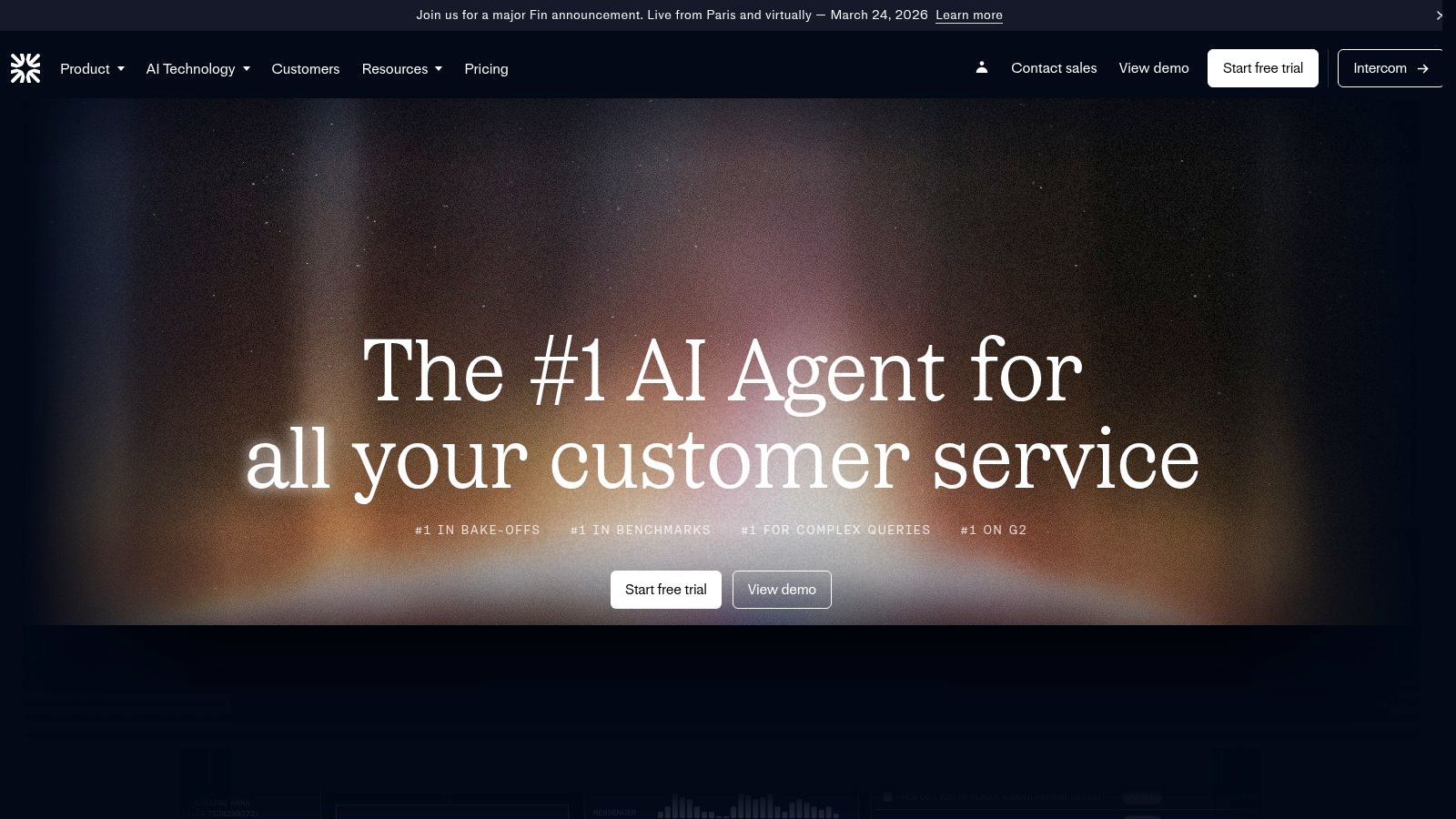 Intercom + Fin (AI Agent for Support-driven Growth)