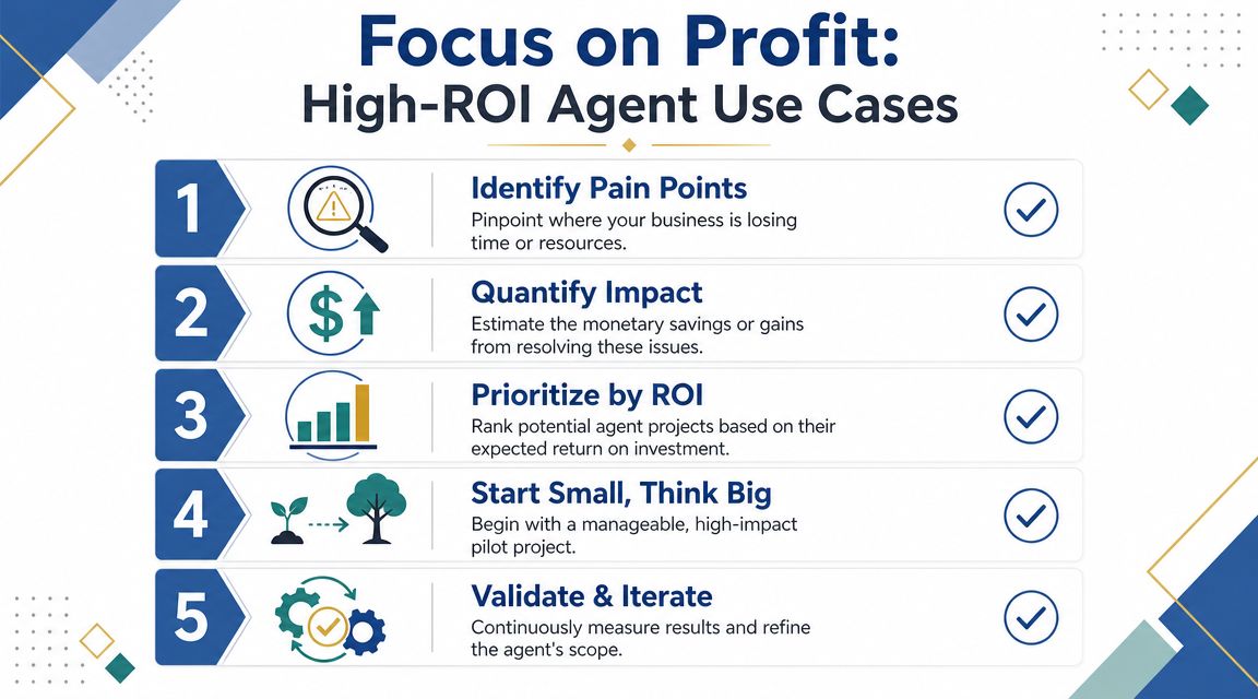 A five-step guide for implementing autonomous AI agents to drive profit and operational efficiency.