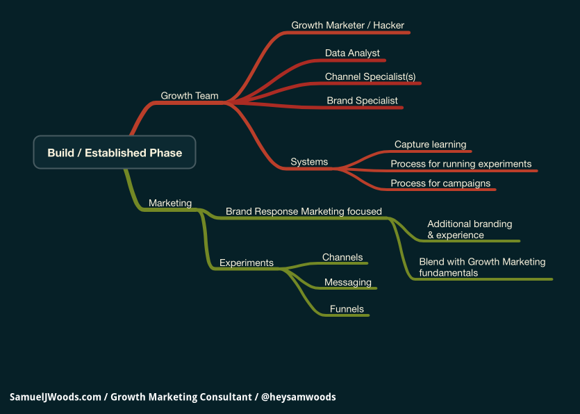 Build, Established Phase Growth Marketing and Team