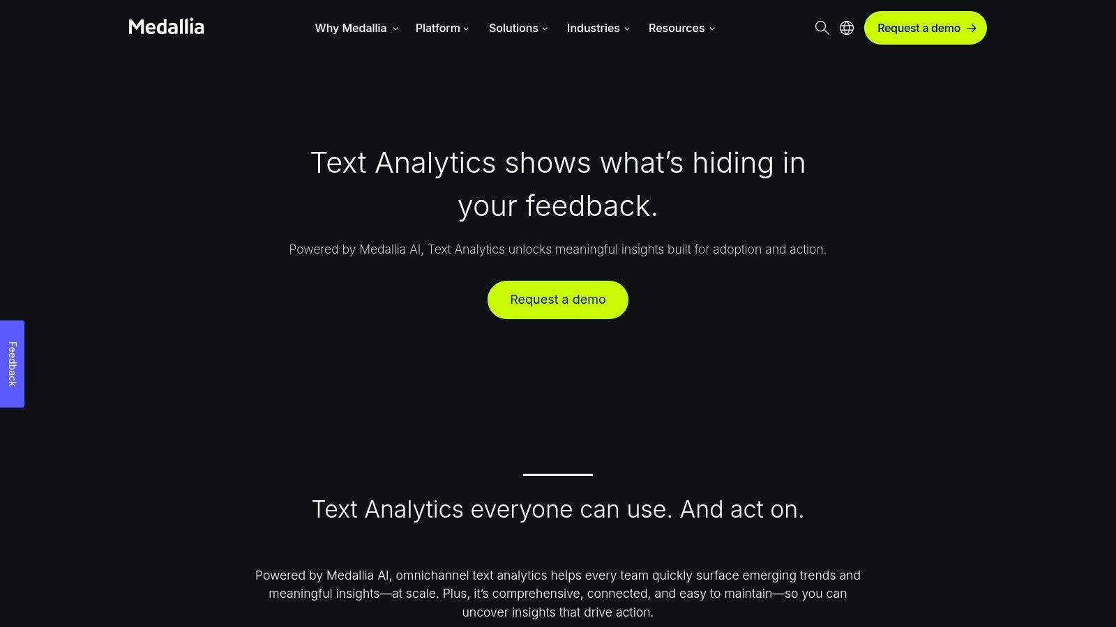 Medallia Text Analytics