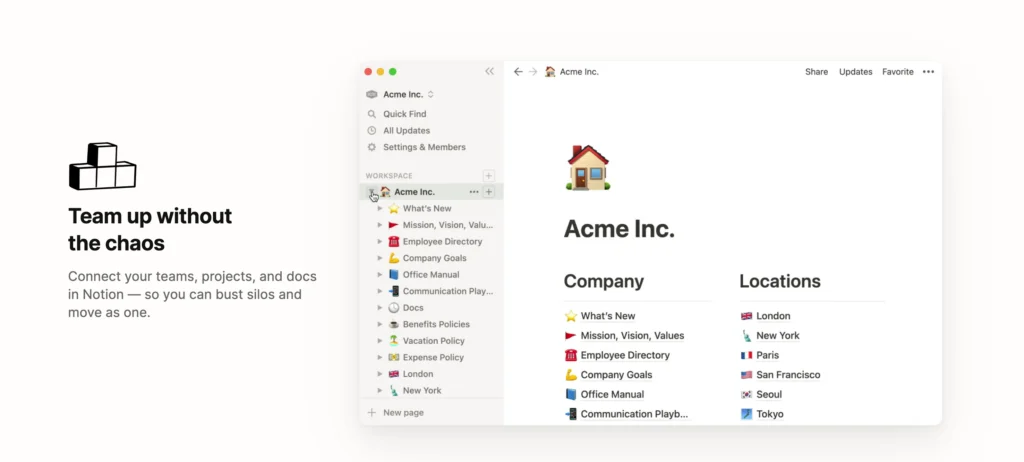 Notion Landing Page