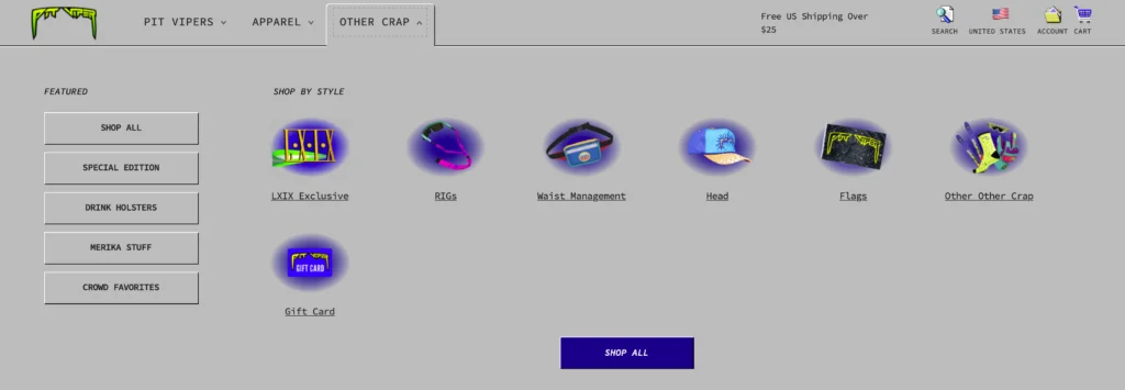 Pit Viper Landing Page